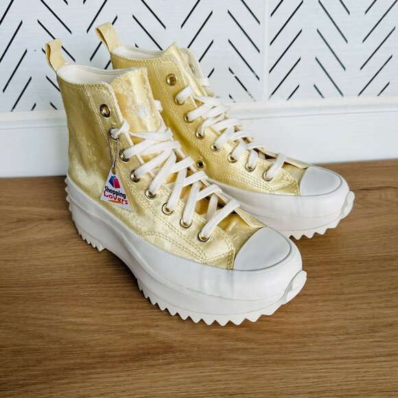 ⭐Rare Converse Run Star Hike Hi Platform Sz 6.5 Mens Shoes Satin Sneaker A06828C - Picture 2 of 13